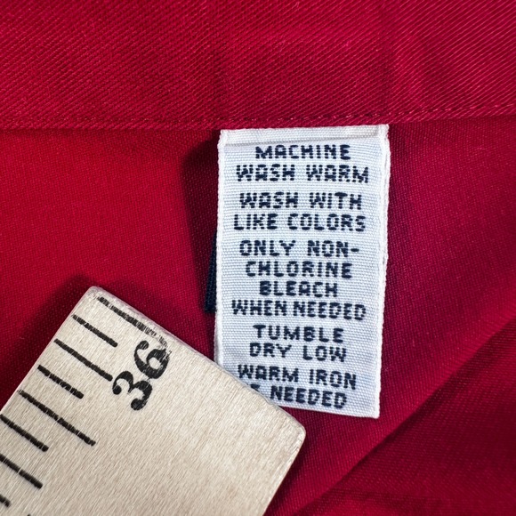 Ralph Lauren Mens XL Classic Fit Red Twill Button Down Long Sleeve Pony Logo - Picture 8 of 10